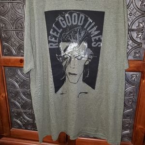 Gray graphic tee David Bowie S/S size 2XL NWOT